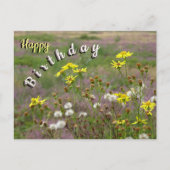 Carte postale Anniversaire Heath and White Yellow (Devant)