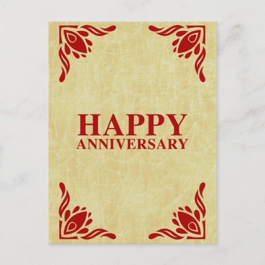 Carte Postale anniversaire heureux (Devant)