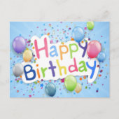 Carte Postale anniversaire heureux (Devant)