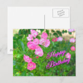 Carte Postale anniversaire heureux (Devant / Derrière)