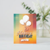 Carte Postale anniversaire heureux (Debout devant)