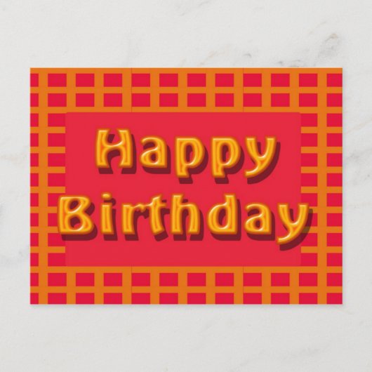 Carte Postale anniversaire heureux (Devant)