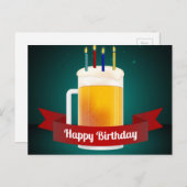 Carte Postale anniversaire heureux (Devant / Derrière)