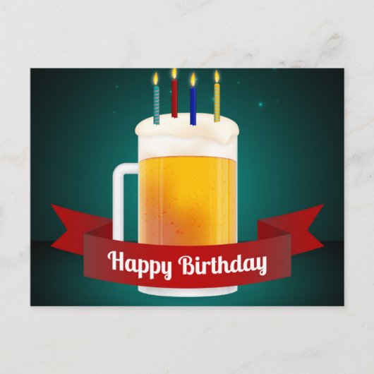 Carte Postale anniversaire heureux (Devant)