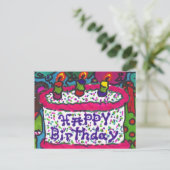 Carte Postale anniversaire heureux (Debout devant)