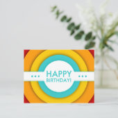 Carte Postale anniversaire heureux rétro (Debout devant)