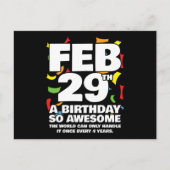 Carte Postale Anniversaire Incroyable 2024 Année Bissextile Jour (Devant)