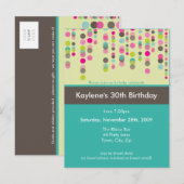 Carte Postale ANNIVERSAIRE INVITATION :: discotek 1 (Devant / Derrière)