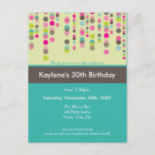 Carte Postale ANNIVERSAIRE INVITATION :: discotek 1 (Devant)