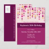 Carte Postale ANNIVERSAIRE INVITATION :: discotek 2 (Devant / Derrière)