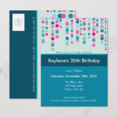 Carte Postale ANNIVERSAIRE INVITATION :: discotek 5 (Devant / Derrière)