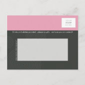 Carte Postale ANNIVERSAIRE INVITATION :: dynamique centré P2 (Dos)