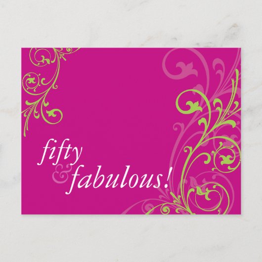 Carte Postale ANNIVERSAIRE INVITATION :: fabuleux 1 (Devant)