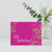Carte Postale ANNIVERSAIRE INVITATION :: fabuleux 1 (Debout devant)