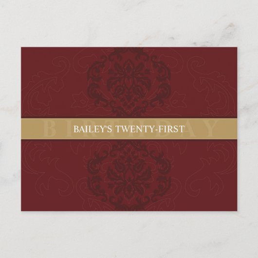 Carte Postale ANNIVERSAIRE INVITATION :: finesse 1 (Devant)
