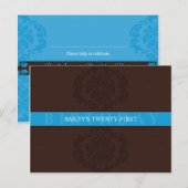 Carte Postale ANNIVERSAIRE INVITATION :: finesse 2 (Devant / Derrière)