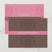 Carte Postale ANNIVERSAIRE INVITATION :: finesse 4 (Devant / Derrière)