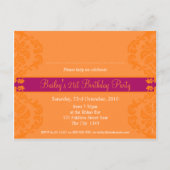 Carte Postale ANNIVERSAIRE INVITATION :: finesse 5 (Dos)