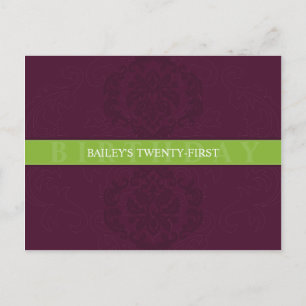 Carte Postale ANNIVERSAIRE INVITATION :: finesse 6