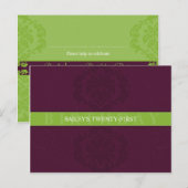 Carte Postale ANNIVERSAIRE INVITATION :: finesse 6 (Devant / Derrière)