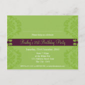 Carte Postale ANNIVERSAIRE INVITATION :: finesse 6 (Dos)