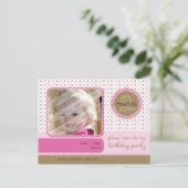 Carte Postale ANNIVERSAIRE INVITATION :: fizz - fille (Debout devant)