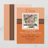 Carte Postale ANNIVERSAIRE INVITATION :: jolie 6 (Devant / Derrière)