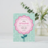 Carte Postale ANNIVERSAIRE INVITATION :: marguerite numérotée 3 (Debout devant)