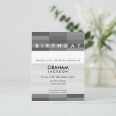 Carte Postale ANNIVERSAIRE INVITATION :: panneau rectangulaire m (Debout devant)