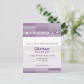 Carte Postale ANNIVERSAIRE INVITATION :: panneau rectangulaire m (Debout devant)