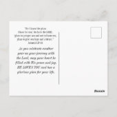 Carte Postale Anniversaire Jérémie 29:11 Bible drapeau américain (Dos)