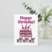 Carte Postale Anniversaire Joyeux Anniversaire Fête Anniversaire (Debout devant)