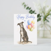 Carte Postale Anniversaire Lévrier (Debout devant)