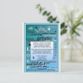 CARTE POSTALE ANNIVERSAIRE LIBRA (Debout devant)