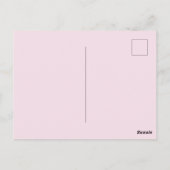 Carte Postale Anniversaire Licorne Rose (Dos)