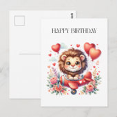 Carte Postale Anniversaire Lion Volant (Devant / Derrière)