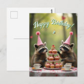 Carte Postale Anniversaire masqué et joyeux ! (Devant / Derrière)