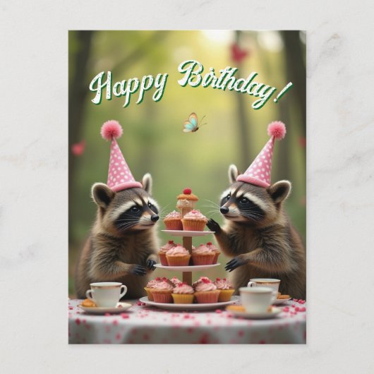 Carte Postale Anniversaire masqué et joyeux ! (Devant)