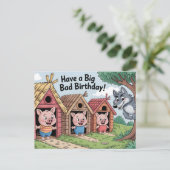 Carte Postale ANNIVERSAIRE MÉCHANT : Illustration humoristique d (Debout devant)