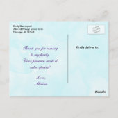 Carte Postale Anniversaire Merci Bunny équitation dans un ballon (Dos)