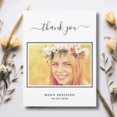 Carte Postale Anniversaire merci script photo personnalisé