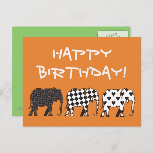 Carte Postale Anniversaire moderne (Devant / Derrière)