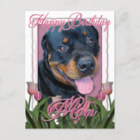 Anniversaire MOM - Tulipes roses - Rottweiler - Ha