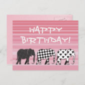 Carte Postale Anniversaire Noir Et Blanc (Devant / Derrière)