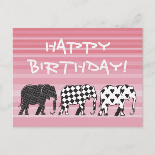Carte Postale Anniversaire Noir Et Blanc
