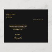 Carte Postale Anniversaire noir or art déco Merci (Dos)