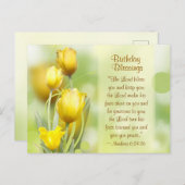 Carte Postale Anniversaire, Numéros 6:24-26, Seigneur Vous Bénit (Devant / Derrière)