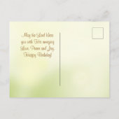 Carte Postale Anniversaire, Numéros 6:24-26, Seigneur Vous Bénit (Dos)
