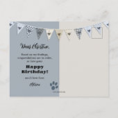 Carte Postale Anniversaire officiel du chat drôle (Dos)