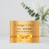 Carte Postale Anniversaire or de la fête modifier la date (Debout devant)